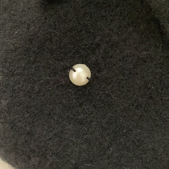 🖤Kate Spade beautiful Beret black with pearls - Picture 3 of 6